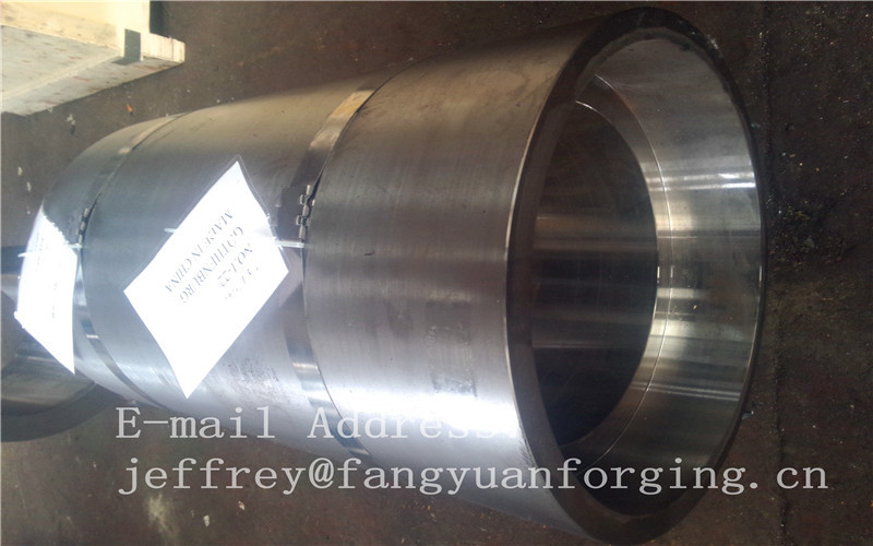 16Mo3 فولاد جعلی حلقه فورج سیلندر فلنج عملیات حرارتی ماشین